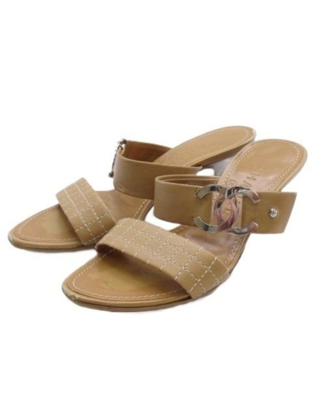 Chanel 293 CC Logo Mules Sandals - Picture 1 of 8